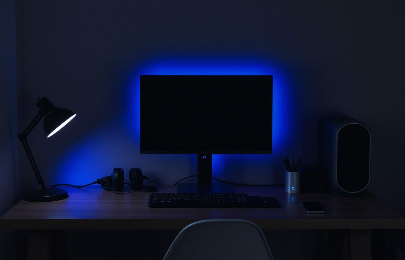 Organized NEXO desk setup with hidden cables